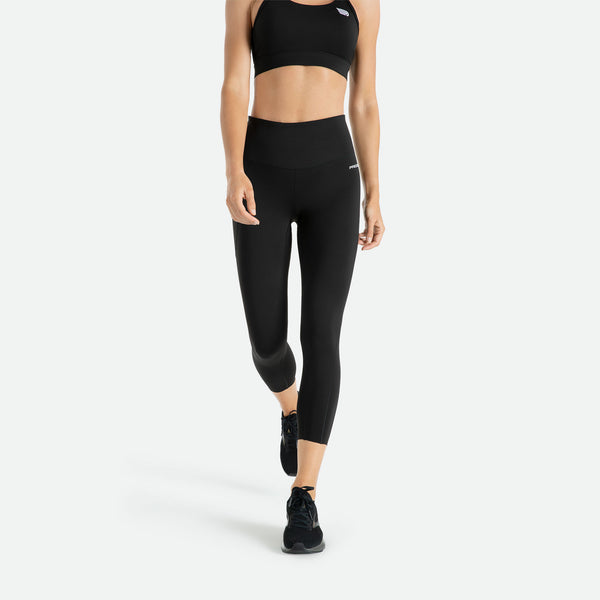 Pressio womens high rise 7/8 compression tights are UPF 50+ sun protection.