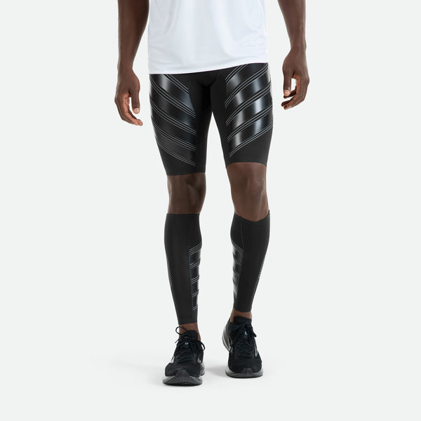 Optimal moisture management is achieved with our Pressio unisex power calf guards through high filament nylon wicking yarn.